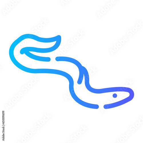 Eel Line Gradient Icon