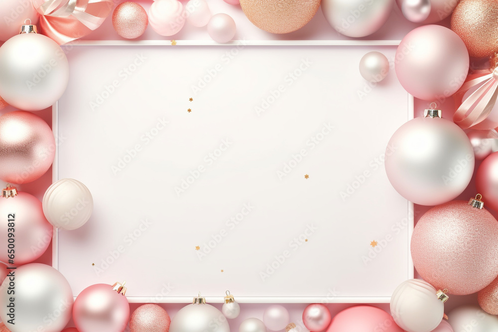 christmas card with balls christmas card with balls