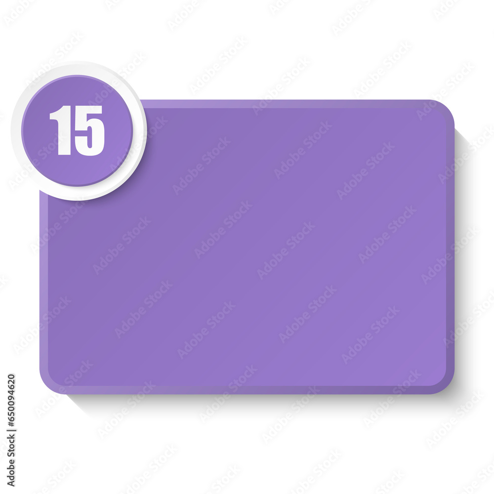 Square box for text with number 15 Square box for text with number 15