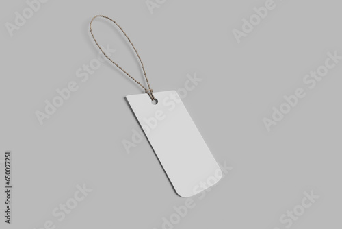Clothes label tag blank white mockup (ID: 650097251)