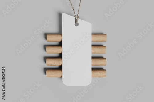 Clothes label tag blank white mockup (ID: 650097254)