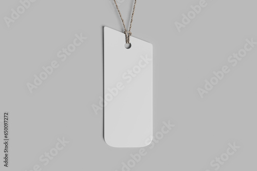 Clothes label tag blank white mockup (ID: 650097272)