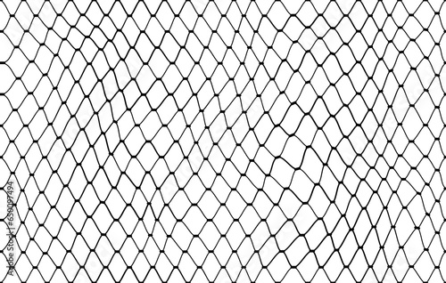 Fish net pattern or fishnet mesh grid background of fishing rope vector wavy texture. Fishnet fabric of lines, fisherman or hunting catch neat and marine mesh lattice pattern background photo