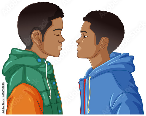 Side of man cartoon
