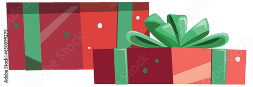 Christmas Gift Box with Open Lid