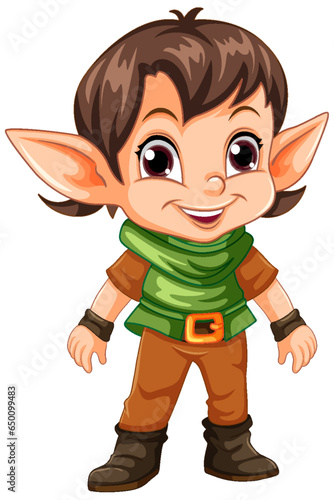 Boy Christmas Elf Character