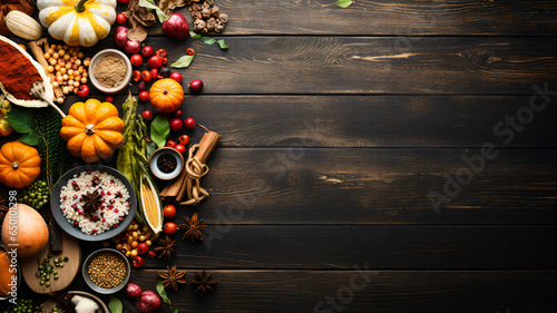 Thanksgiving Banner with Pumpkins and Maple Leaves - Embracing the Warmth and Abundance of the Fall Season