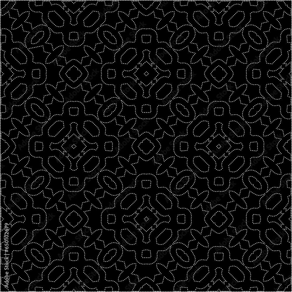 A repeat pattern of white dots on a black background. Simple texture for posters, sites, business cards, covers, labels mockup.
