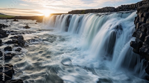 Nature s Spectacle  Stunning Real-Life Image of a Majestic Waterfall