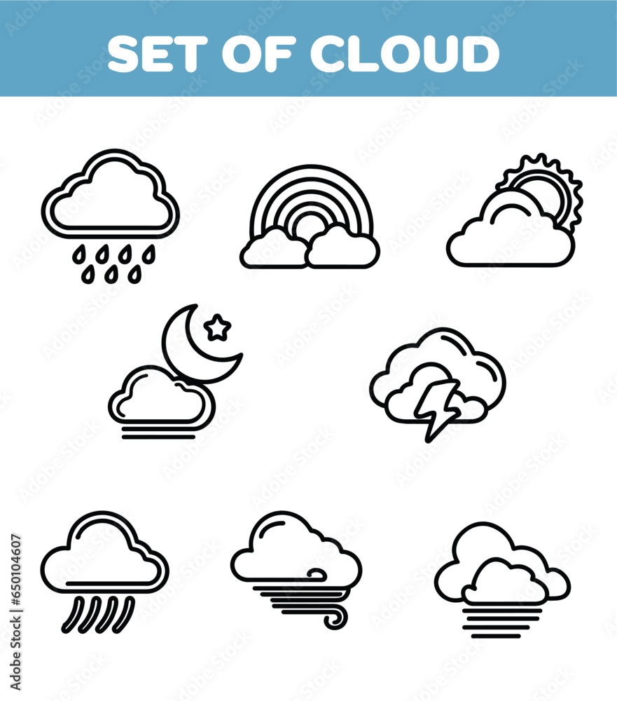 cloud icons set cloud icons set