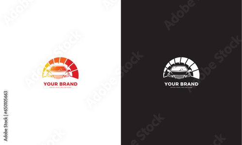 Car speed logo, vector graphic design