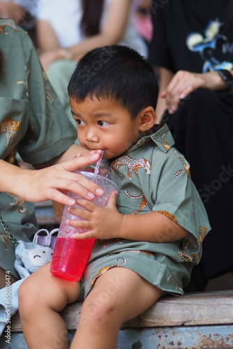 A family enjoying traveling in Lampang