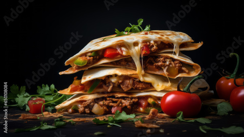 Authentic Mexican Comfort: Irresistible Quesadilla with Folded Tortilla, Cheesy Goodness, and Delicious Fillings
