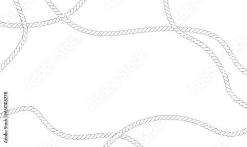 Frame twisted ropes flat vector pattern brushes design