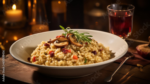 Versatile Italian Dish: Mouthwatering Bowl of Risotto, Infused with Arborio Rice and Flavorful Additions