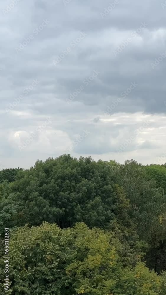 filming a video from a Ferris wheel in the city of Vinnitsa, Ukraine old attractions view of the city Tall iron wheel in the park colorful baskets green trees. rainy sky filming a video from a Ferris wheel in the city of Vinnitsa, Ukraine old attractions view of the city Tall iron wheel in the park colorful baskets green trees. rainy sky