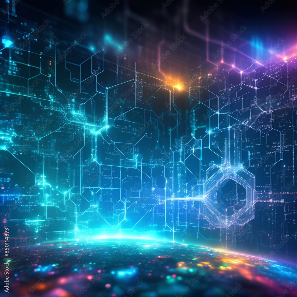 Abstract Chemistry high-tech technology science internet background generative ai illustration art Abstract Chemistry high-tech technology science internet background generative ai illustration art