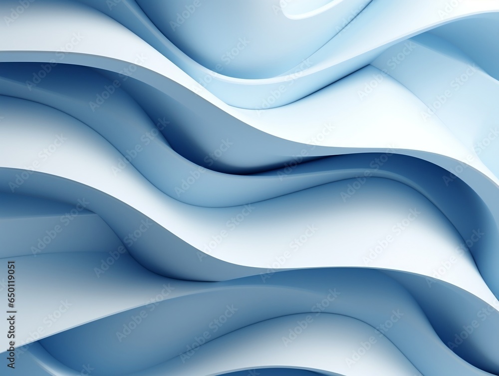 Obraz premium Beautiful textured 3D wall in light blue and white futuristic geometric background generative ai
