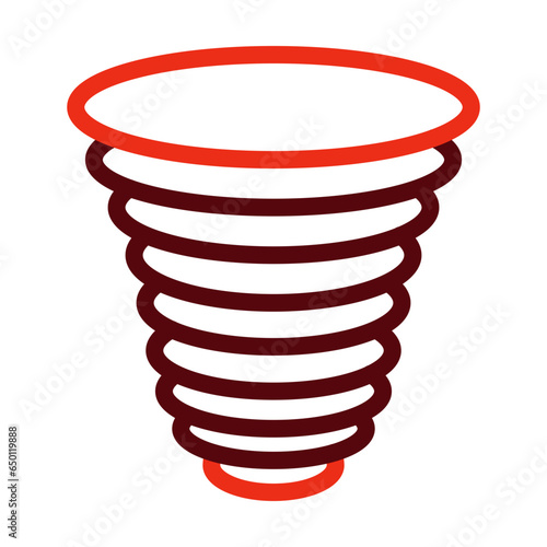 Windstorm Thick Line Two Colors Icon Design