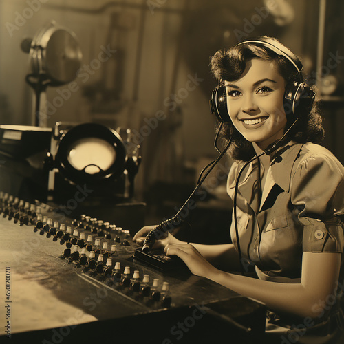 person with a radio
