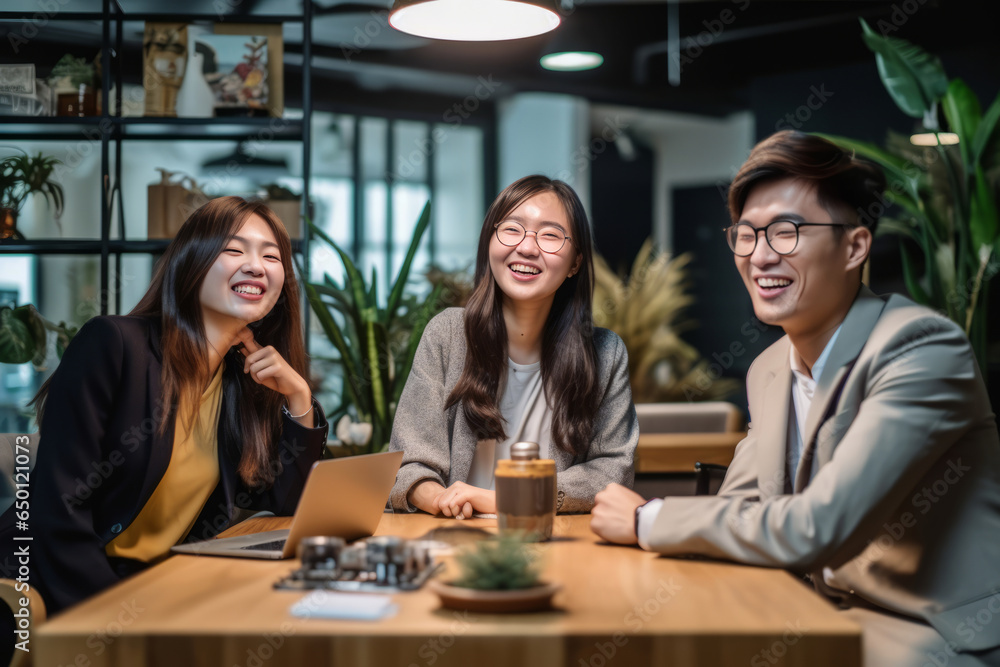Group of business people discussing the charts and graphs showing the results of their successful teamwork Group of business people discussing the charts and graphs showing the results of their successful teamwork