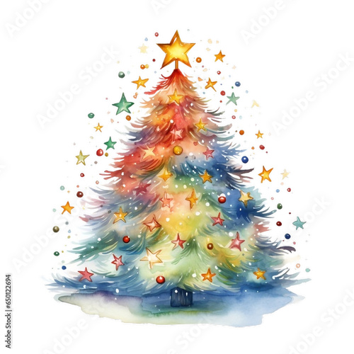 christmas tree made of snowflakes