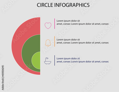 INFOGRAPHICS FOR CIRLE IN FLOWING CONTENT photo