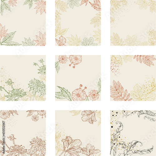 Wallpaper Mural Set of thanksgiving backgrounds. Vector illustration Torontodigital.ca