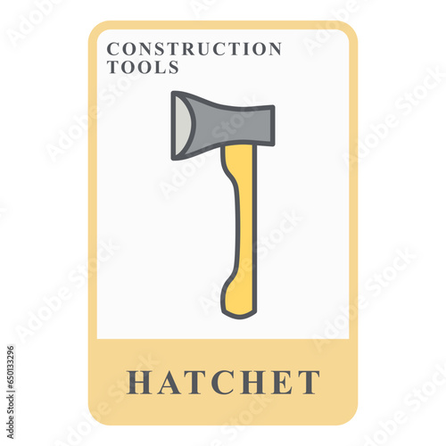 Hatchet Construction Customizable Playing Name Card