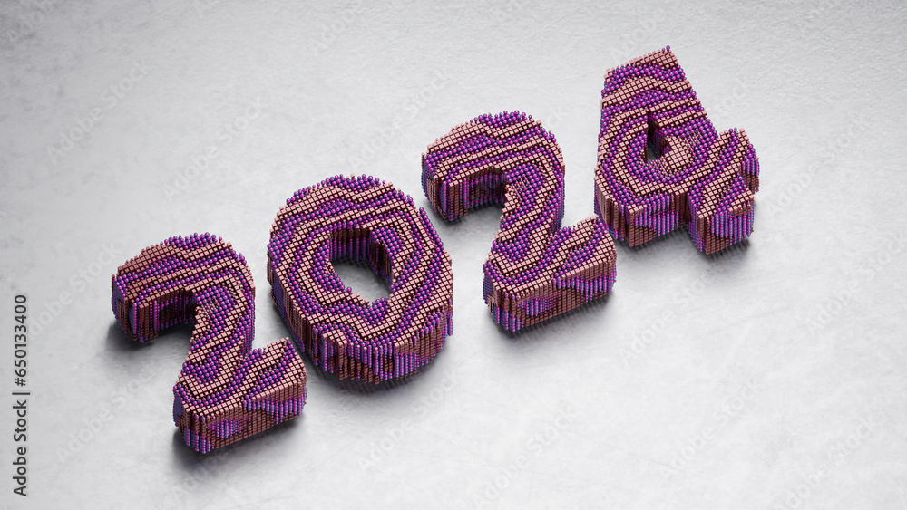 Illustrazione Stock 3d rendering of the new year's date 2025. A date