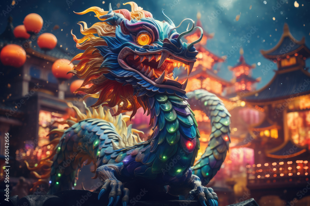 Fototapeta premium Carnival Chinese New Year dragon