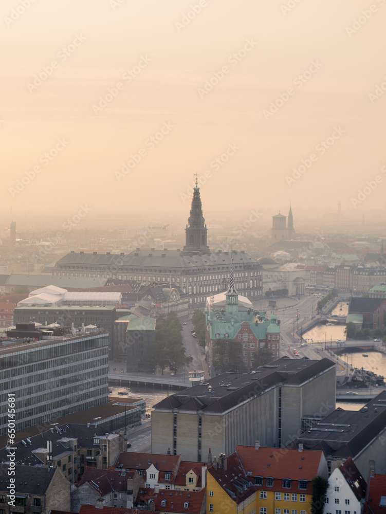 Fototapeta premium Danish Parliament during sunset