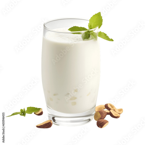 Lassi Yogurt Drink Isolated on White Background
