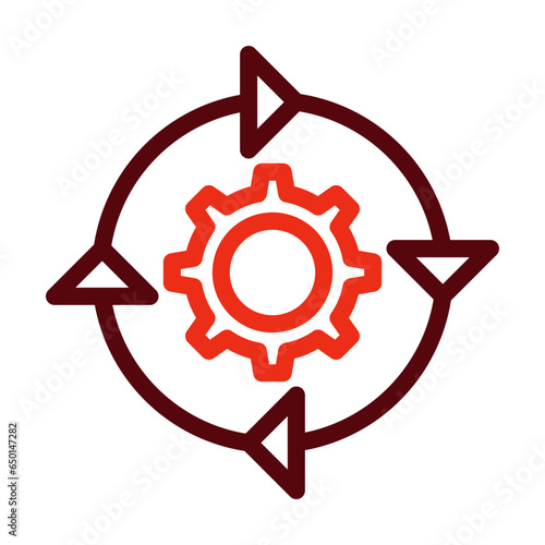 Recovery Thick Line Two Colors Icon Design