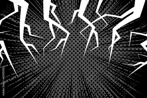 アメコミ風雷背景素材