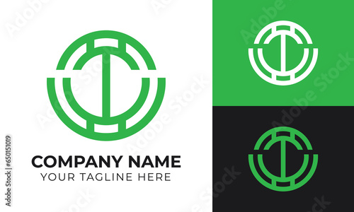 Creative modern minimal monogram abstract logo design template