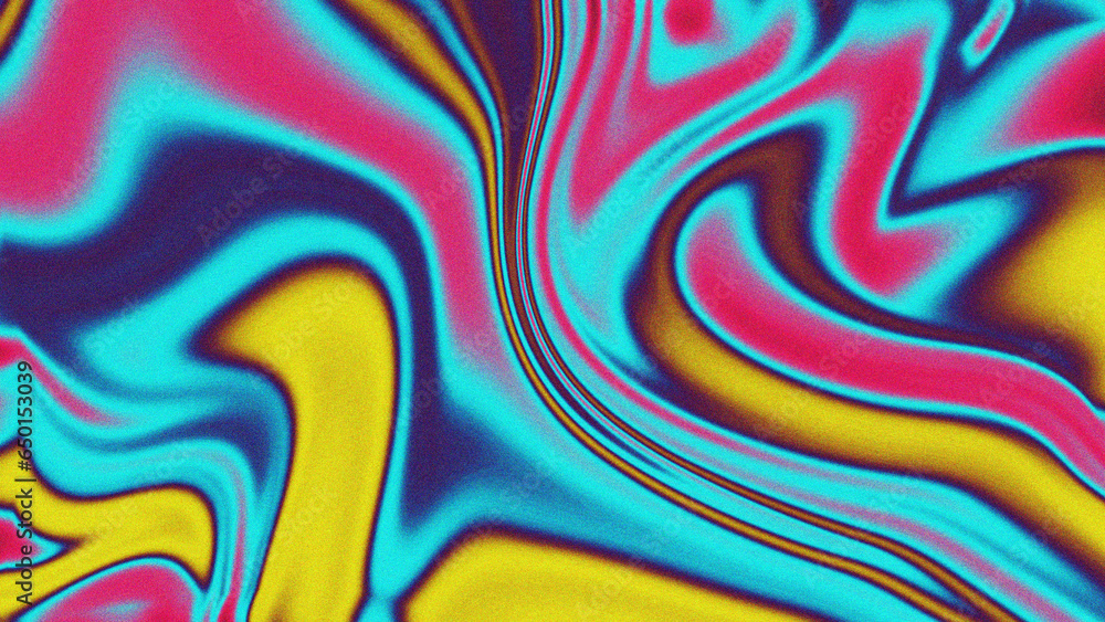 Fototapeta premium Abstract fluid and liquid marble background with grainy texture. Colorful vibrant gradient backdrop design. Wavy ink backdrop design. Suitable for poster, banner, presentation, or magazine