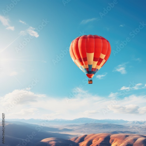 Hot air balloon in the sky, AI generated Image © musa