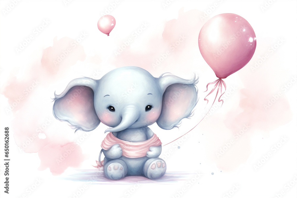 Ballon cartoon elephant baby cute animal Ballon cartoon elephant baby cute animal