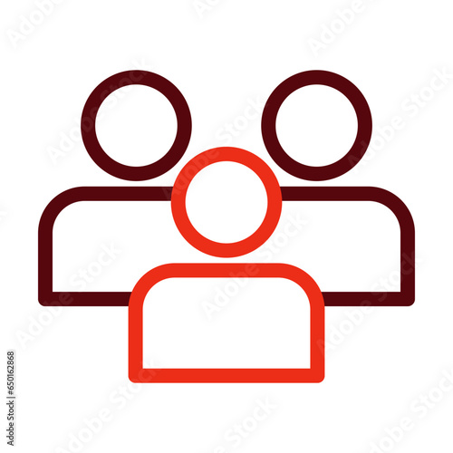 Forum Thick Line Two Colors Icon Design