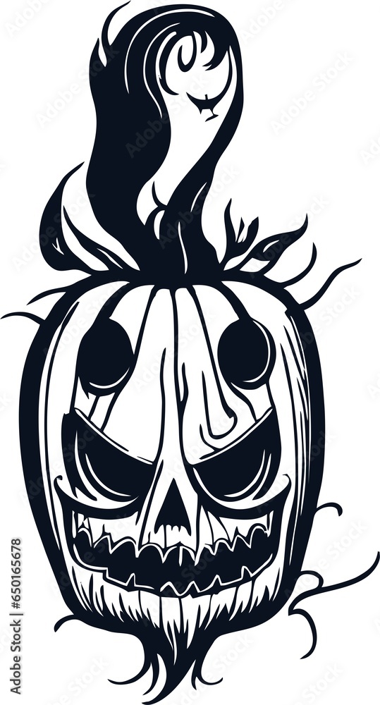 simple pumpkin halloween vector line art simple pumpkin halloween vector line art