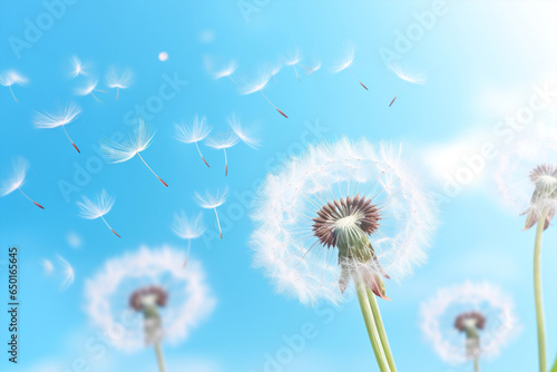 Nature flower dandelion sky plant