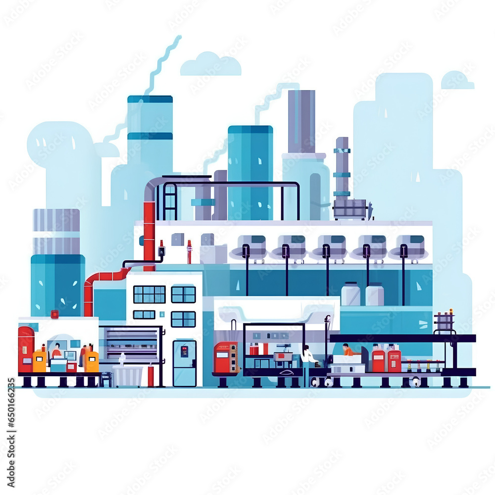 Obraz premium Factory 工場Generative AI