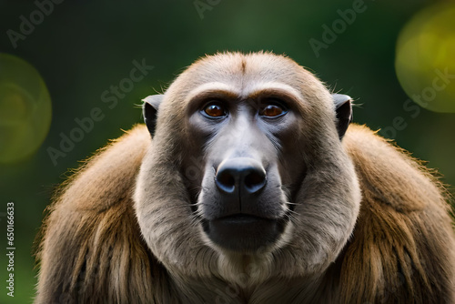 a chimpanzee with a stocky body photo