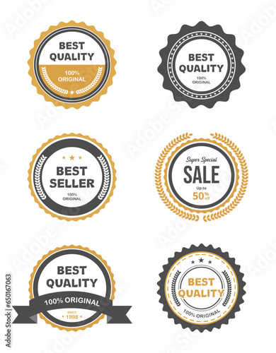 Vintage Retro Vector Logo Label, Suitable for stickers, posters, banners, covers, templates, flyers and other