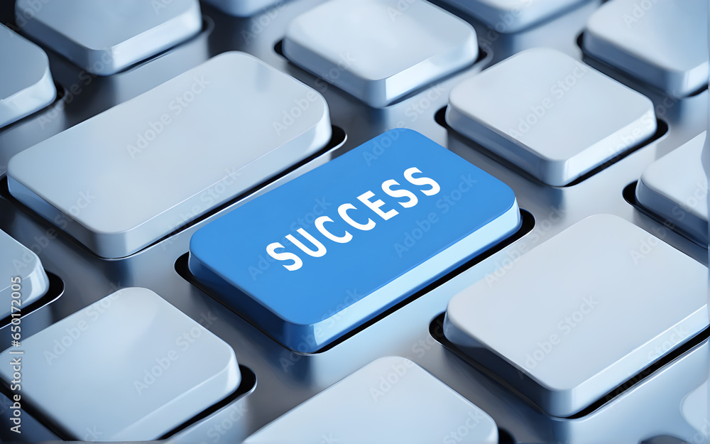 Keyboard button that says success Touch the blue button. Keyboard button that says success Touch the blue button.