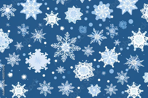 Happy winter pattern of snowflakes. Flat line snowing icons, cute snow flakes wallpaper