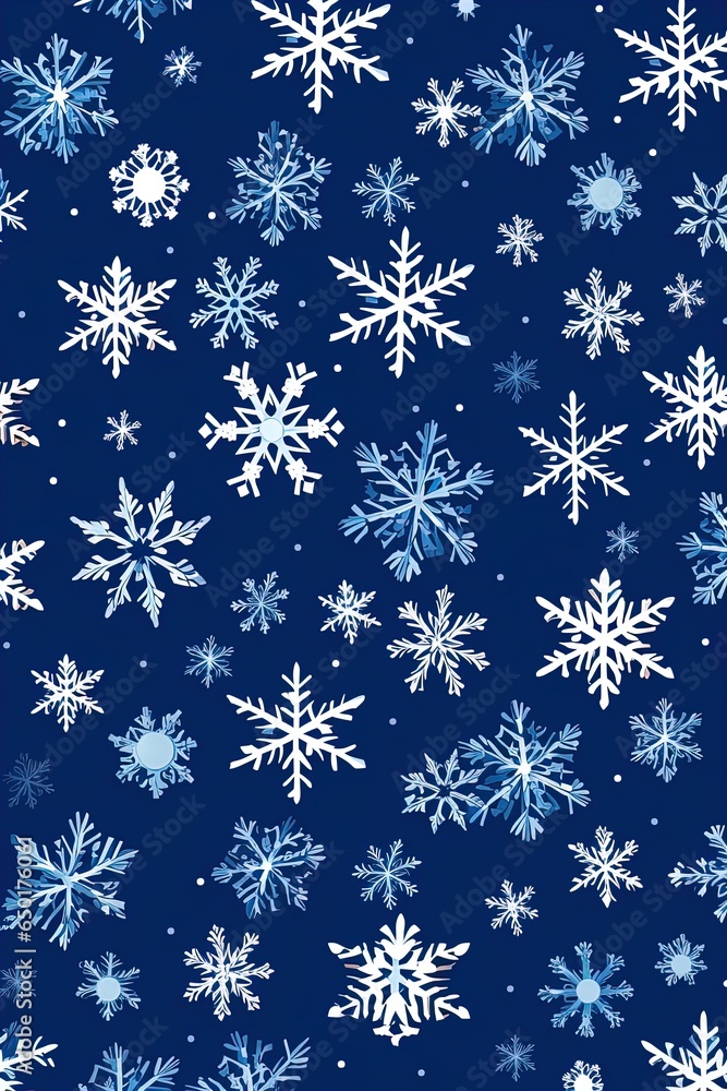 Happy winter pattern of snowflakes. Flat line snowing icons, cute snow flakes wallpaper Happy winter pattern of snowflakes. Flat line snowing icons, cute snow flakes wallpaper