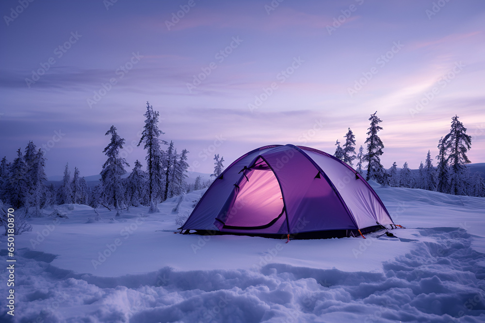 camping in the winter