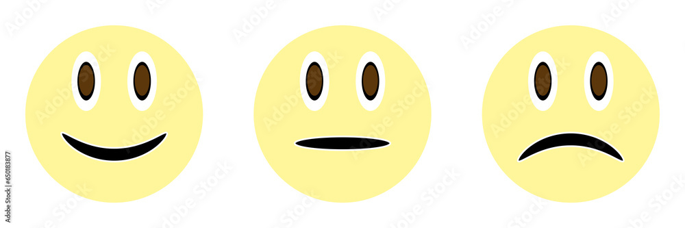 Fototapeta premium 3 Smilies mit braunen Augen